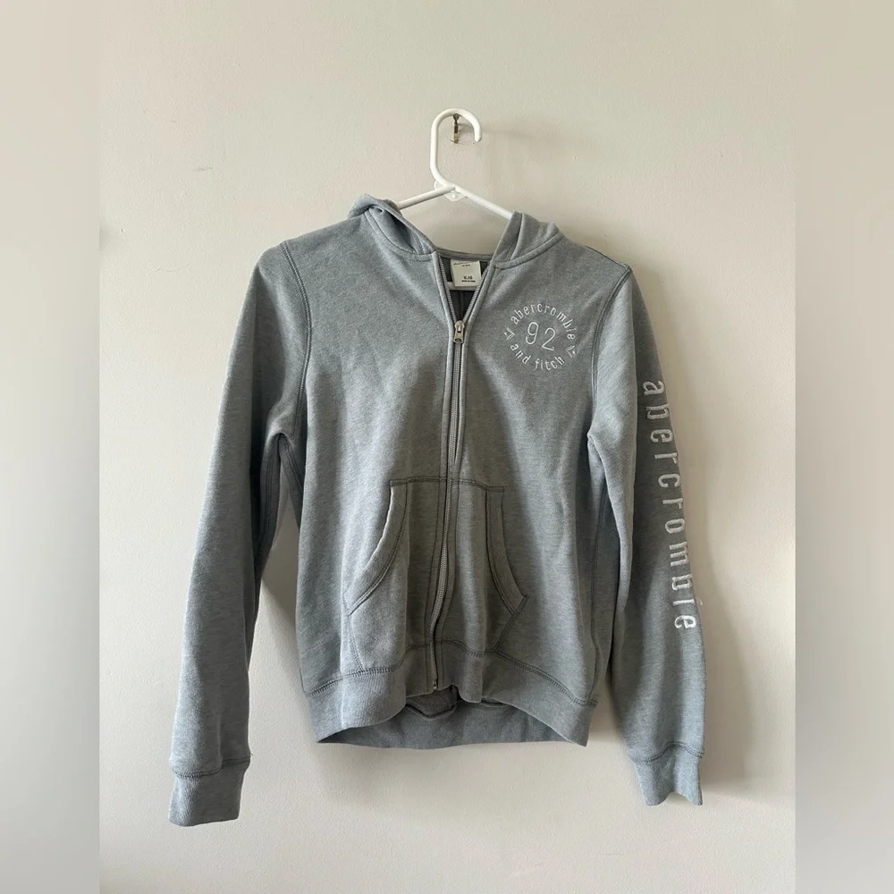 Girls Abercrombie Kids Fullzip grey jacket yxl 16